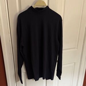 LandsMen's Navy Mock Neck Sweater - Classic Casual